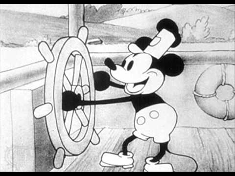 ディズニー映画オープニング 蒸気船ウィーリー でミッキーが歌っている 口笛 曲は エンドローラーズ